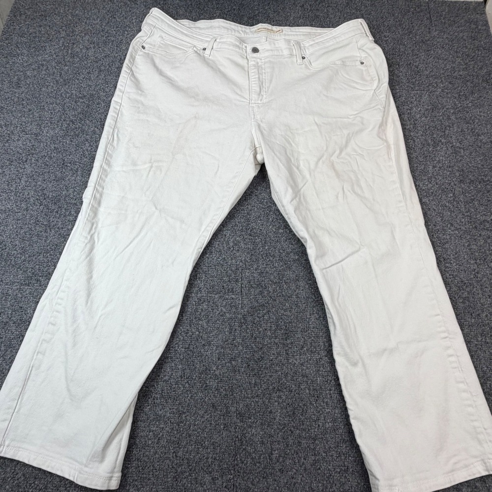 Levis 414 Classic Straight Jeans White Plus Size 24W Mid Rise Denim 23648-0000